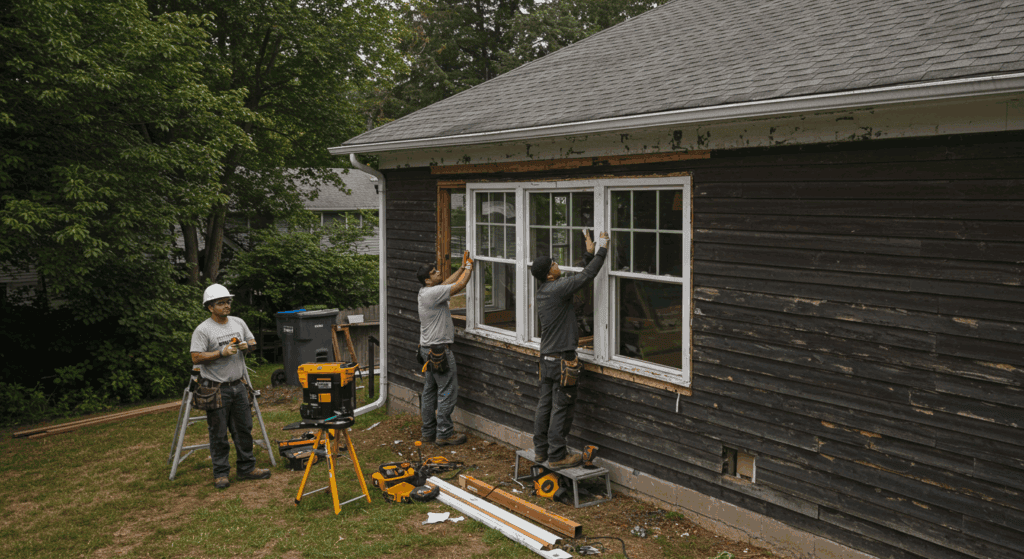 men doing siding in fayetteville nc, with m&d construction general contractor