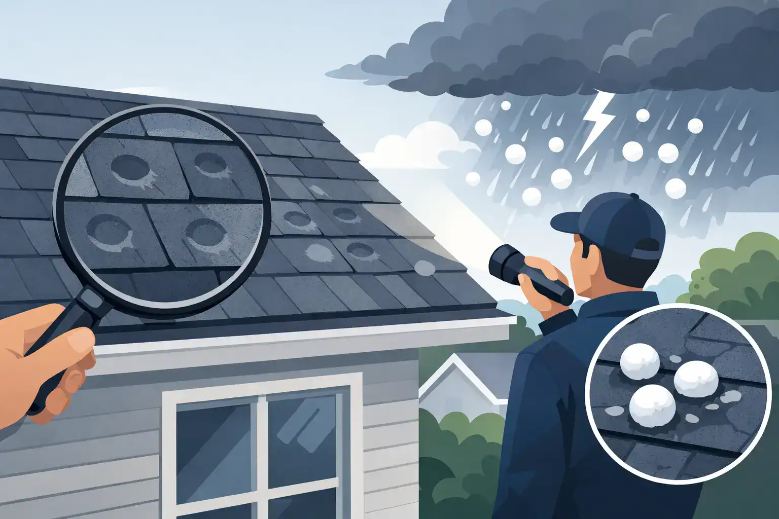 How to Spot Roof Hail Damage Early