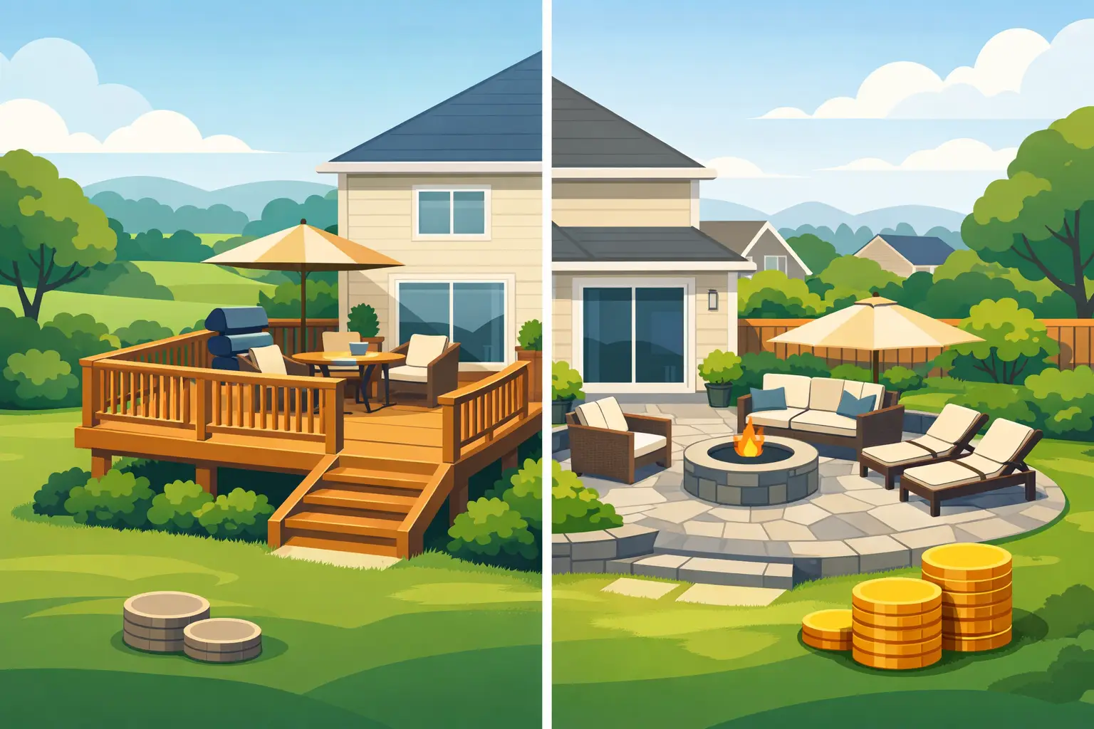 Deck Versus Patio Cost for Fayetteville Homes